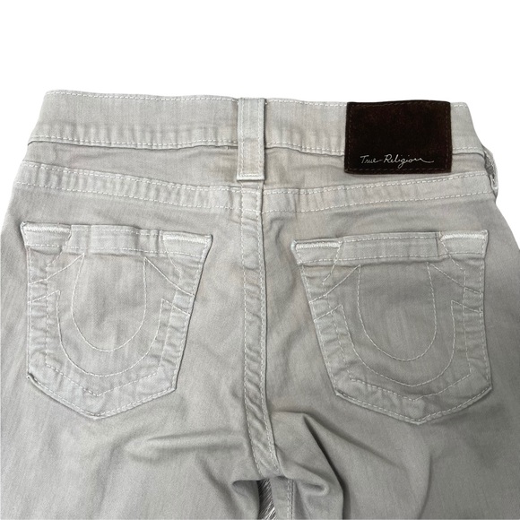 True Religion Women's Linda Gray Cropped Skinny Jeans Size 24 Pre-Owned - Picture 5 of 8